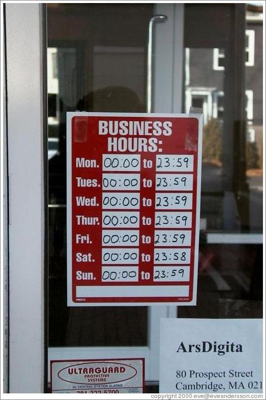 Business Hours.