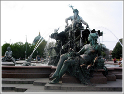 Fountain near the TV tower at Alexanderplatz.