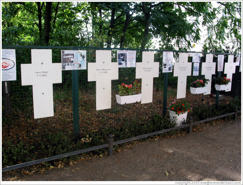 Berlin wall memorial.