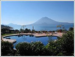 Pool and view from Hotel Atitlan, Panajachel.