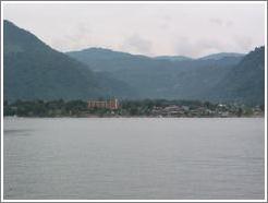 Panajachel, viewed from Lago de Atitl&aacute;n.