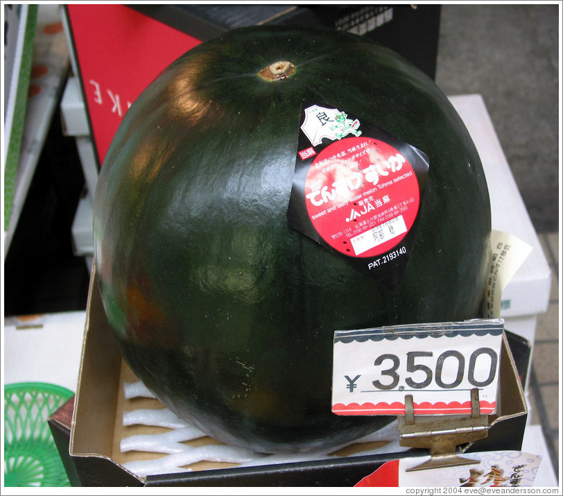 Expensive watermelon (over $30).