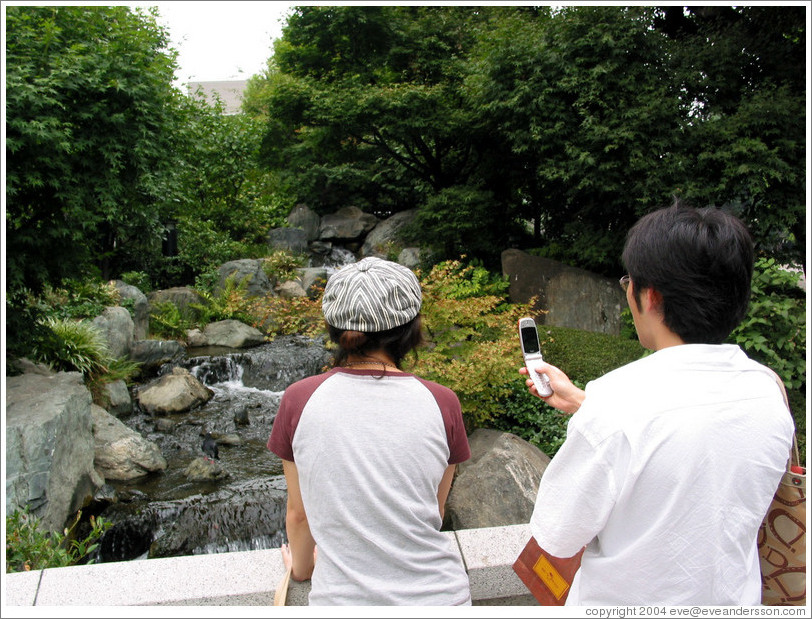 Senso-ji Temple.  Cellphone photographer.