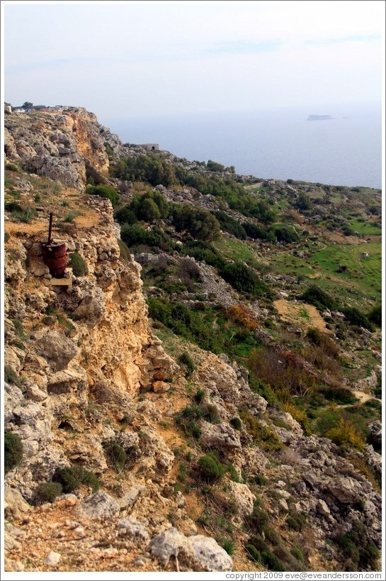Dingli Cliffs, with Filfla visible in the background.