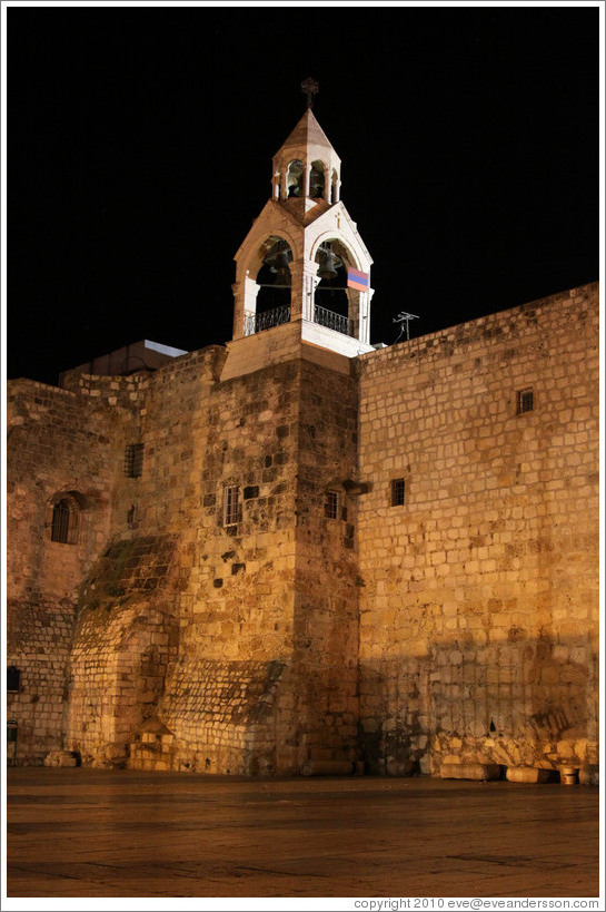 Church of the Nativity at night.