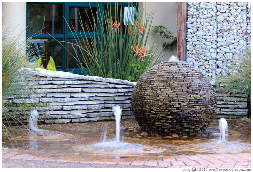 Spherical fountain, Kirstenbosch Botanical Garden.