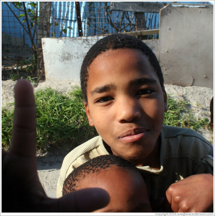 Kids in the Khayelitsha township.