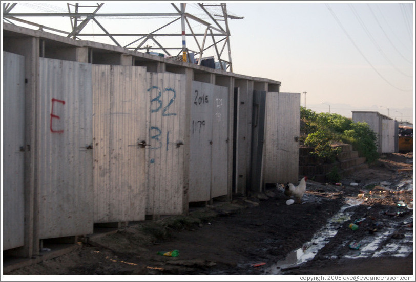 Outhouses.  Langa township.