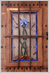 Iris stained glass window. Cuesta de San Agust? Albaic?