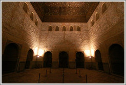 Comares Hall, Nasrid Palace, Alhambra at night.