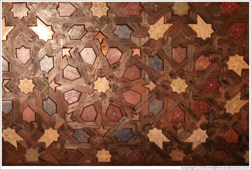 Pattern on ceiling (#2).  Nasrid Palace, Alhambra.