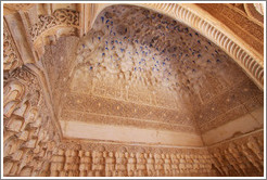 Muqarnas on the ceiling, Sala de la Barca, Nasrid Palace, Alhambra.