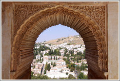 View of Granada from Palacio del Partal, Alhambra.