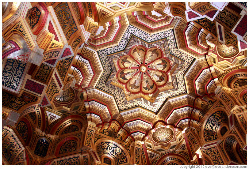 Ceiling, Arab Room, Cardiff Castle.